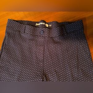 Betabrand Medium Navy Purple Hearts Bootcut Yoga Pants